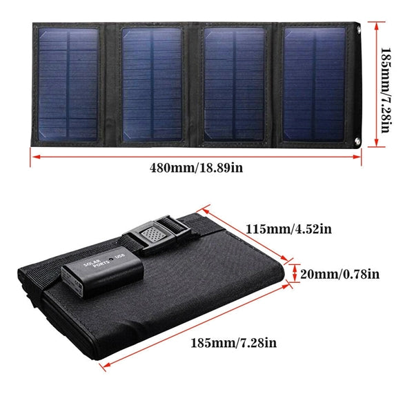 20W Foldable Solar Panel Battery Charger