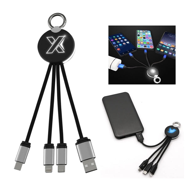3-in-1 Light Up Logo Charging Cable