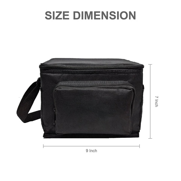 Insulated Can Cooler Bag w/ Pockets & Shoulder Strap