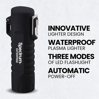 Usb Electric Lighter With Led Flashlight