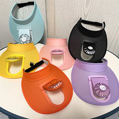 Sun Visor Hat with Fan