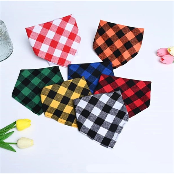Christmas Classic Plaid Pet Scarf Bib