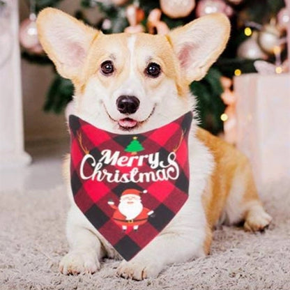 Christmas Classic Plaid Pet Scarf Bib