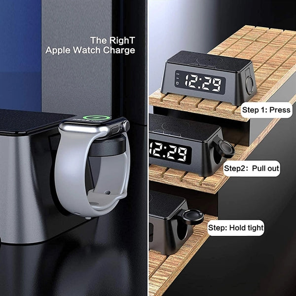 4 in 1 Fast Wireless Charger LED Digital Clock