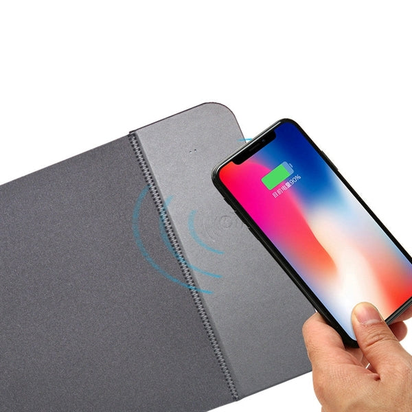15W Wireless Charging Mouse Pad with Non-slip Rubber Base