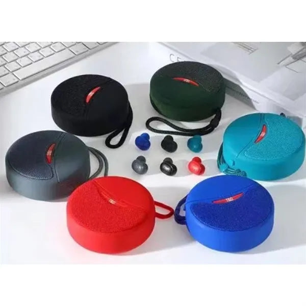 Portable Bluetooth Speaker with Earbuds