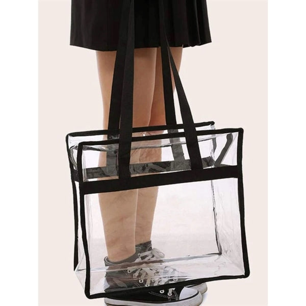 Clear Stadium PVC Transparent Shopping Tote Bag
