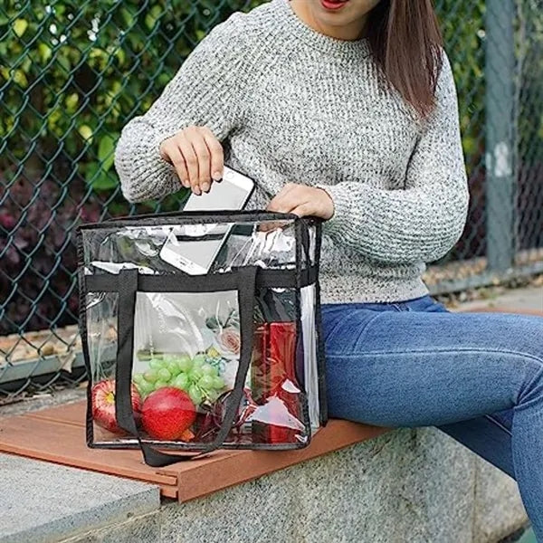 Clear Stadium PVC Transparent Shopping Tote Bag