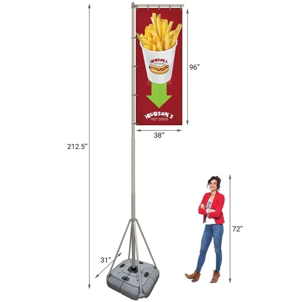 8' Giant Flagpole Kit