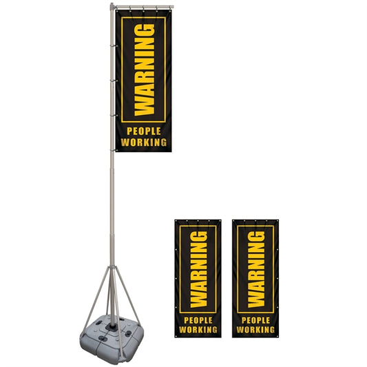 8' Giant Flagpole Kit Double Sided