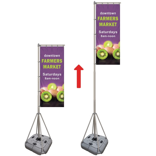 8' Giant Flagpole Kit Double Sided