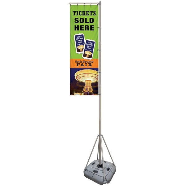 10' Giant Flagpole Kit Double Sided