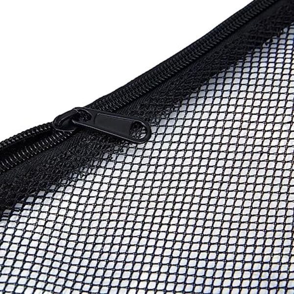 Clear PVC Drawstring Bag w/ Mesh Pocket (13.5" x 17")