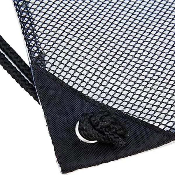 Clear PVC Drawstring Bag w/ Mesh Pocket (13.5" x 17")