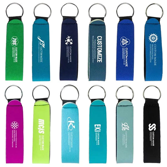 Printed Neoprene Strap Keychains