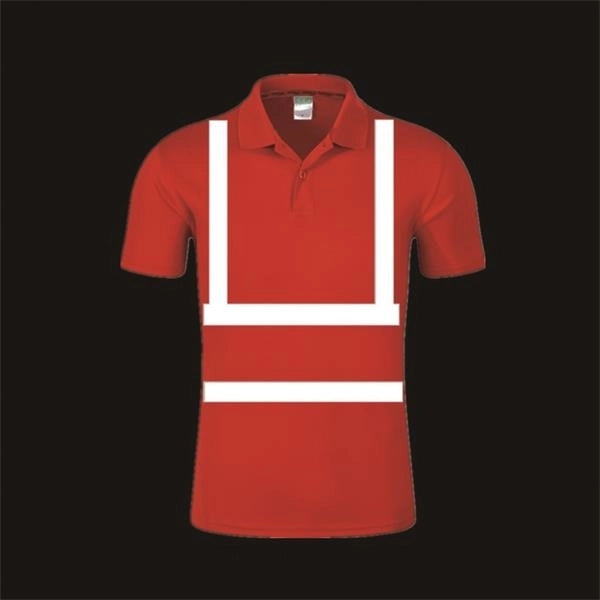High Visibility Reflective Construction Safety Polo T Shirt
