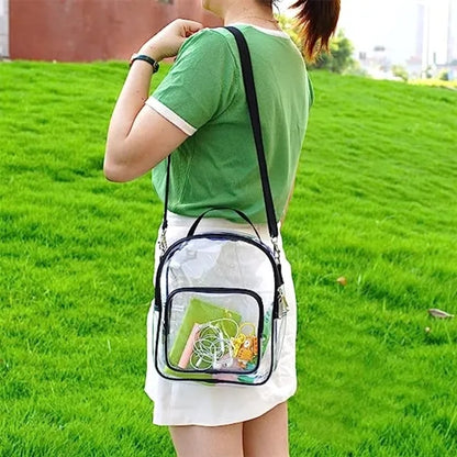 Clear PVC Crossbody Stadium Shoulder Sports Pack Tote Bag