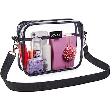 Clear Purse PVC Transparent Crossbody Shoulder Stadium Bag