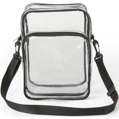 PVC Crossbody Messenger Stadium Clear Bag