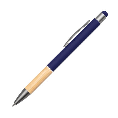 Assia Metal Pen w/Bamboo Grip & Black Refill