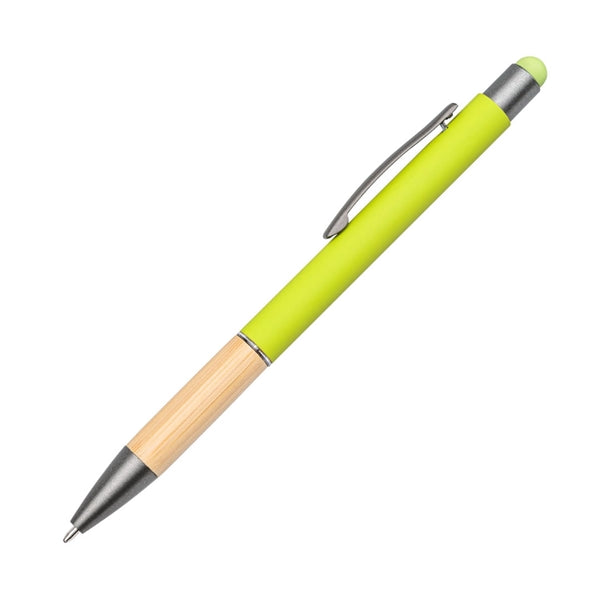 Assia Metal Pen w/Bamboo Grip & Black Refill