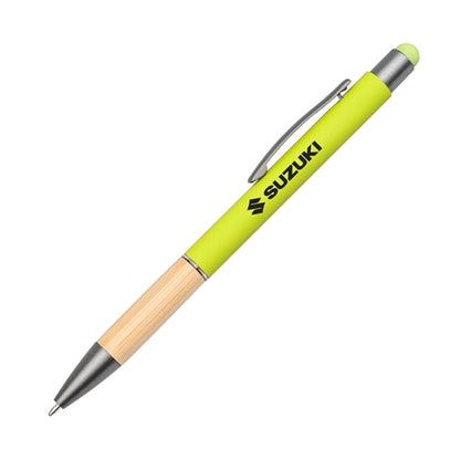 Assia Metal Pen w/Bamboo Grip & Black Refill