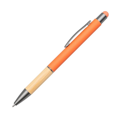 Assia Metal Pen w/Bamboo Grip & Black Refill