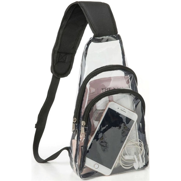 Sling Travel Clear Bag PVC Transparent Crossbody Backpack