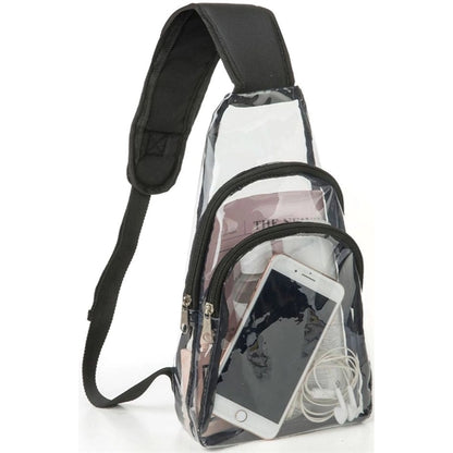 Sling Travel Clear Bag PVC Transparent Crossbody Backpack