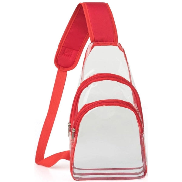 Sling Travel Clear Bag PVC Transparent Crossbody Backpack