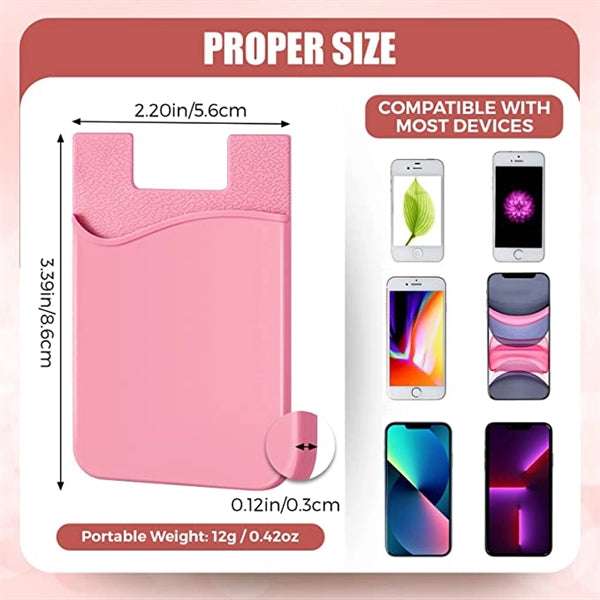 Mobile Phone Back Silicone Card Sleeve