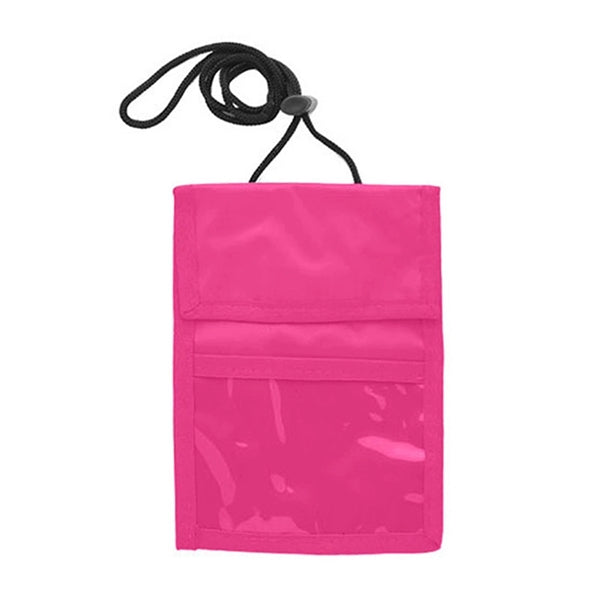 Travel Wallet Passport Holder Neck Pouch W/ Adjustable Cord