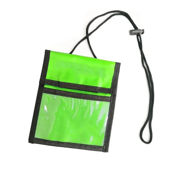 Travel Wallet Passport Holder Neck Pouch W/ Adjustable Cord