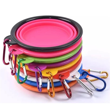 Custom Collapsible Dog Bowl with Carabiner