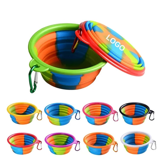 Camouflage Color Folding Silicone Bowl