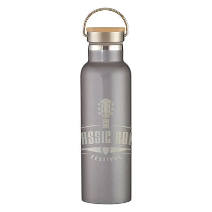 21 Oz. Full Laser Tipton Stainless Steel Bottle With Bamb...