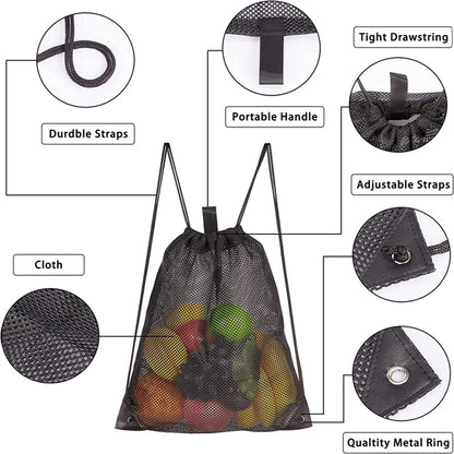 Heavy Duty Mesh Drawstring Bag