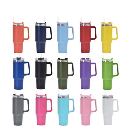 40 OZ Tumbler With Handle And Straw Lid