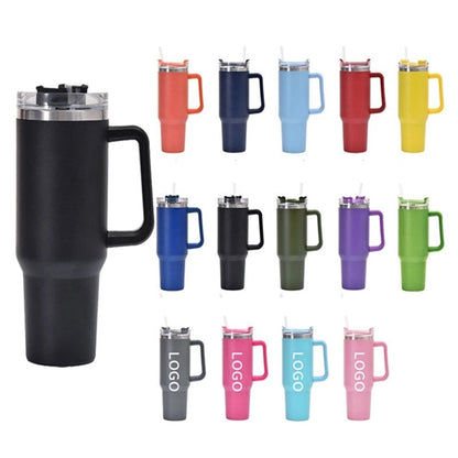 40 OZ Tumbler With Handle And Straw Lid
