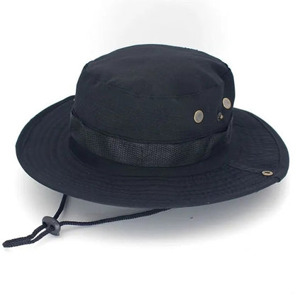 Outdoor Wide Brim Fishing Cap Boonie Bucket Safari Hat