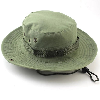 Outdoor Wide Brim Fishing Cap Boonie Bucket Safari Hat
