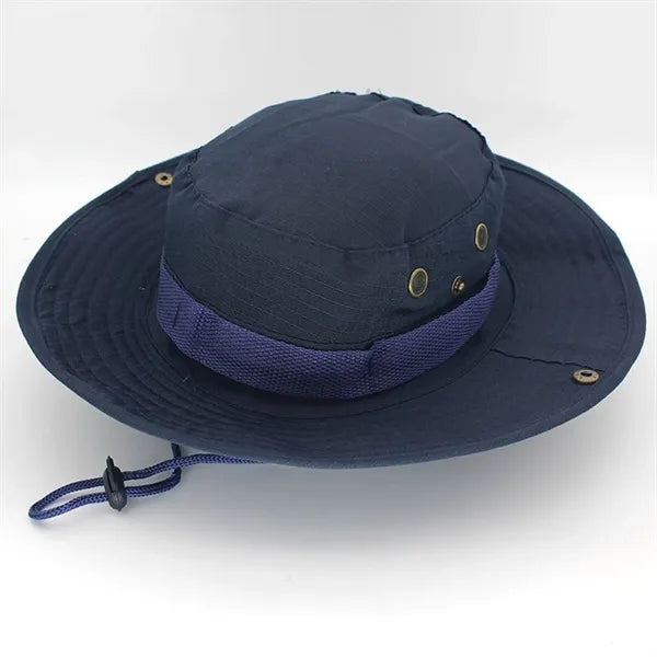 Outdoor Wide Brim Fishing Cap Boonie Bucket Safari Hat