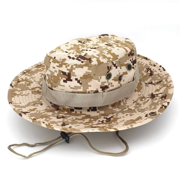 Outdoor Wide Brim Fishing Cap Boonie Bucket Safari Hat