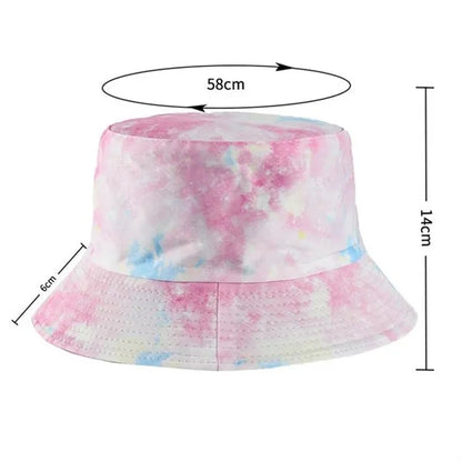 Double Sided Reversible Tie Dye Summer Bucket Hat