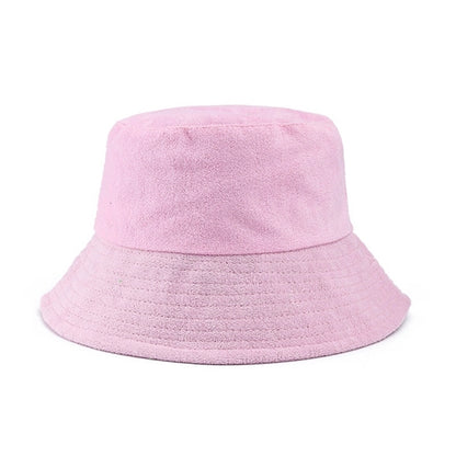 Travel Terrycloth Towel Bucket Hat With Embroidered Logo