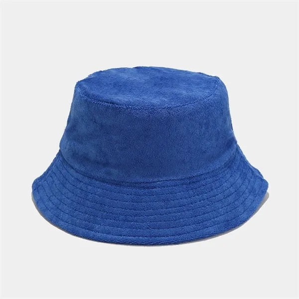 Travel Terrycloth Towel Bucket Hat With Embroidered Logo