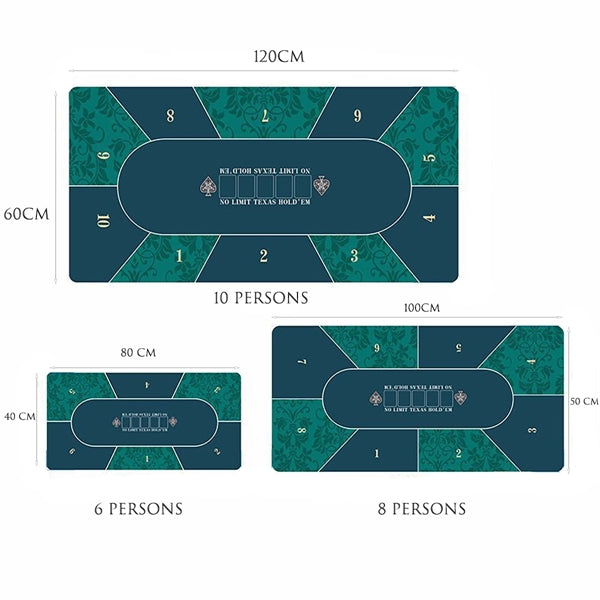 Portable Texas Hold'em Poker Mat(120x60cm)
