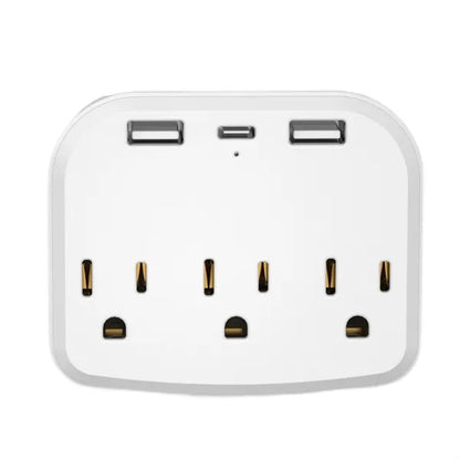 3-Outlet Extender With 3 Usb Power Strip