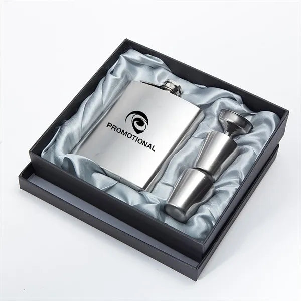 Custom Portable Pocket Whiskey Flagon Gift Set