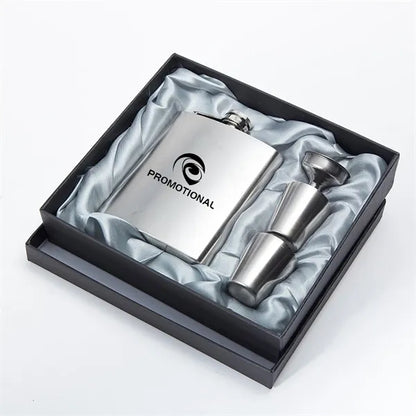 Custom Portable Pocket Whiskey Flagon Gift Set